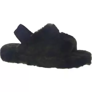 Array Womens Shayla Faux Fur Slingback Slingback Slippers Shoes BHFO 4880 - Picture 1 of 8