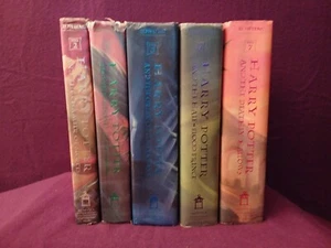 Lot of 5 Harry Potter Books 2,3,5,6,7 Rowling HC all first editions  - Picture 1 of 17