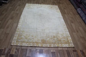 ALFOMBRA ANTIGUA DE LANA PERSA ORIENTAL HECHA A MANO TEÑIDA 228 X 147 CM - Imagen 1 de 9