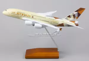 28CM ETIHAD AIRWAYS AIRBUS A380 Passenger Aircraft Plane Diecast Airplane Model - Picture 1 of 13