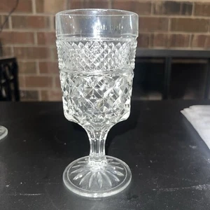 Wexford Anchor Hocking Glas Wasser Wein Kelche 6 5/8" Diamantschliff 9,5 Unzen - Bild 1 von 2