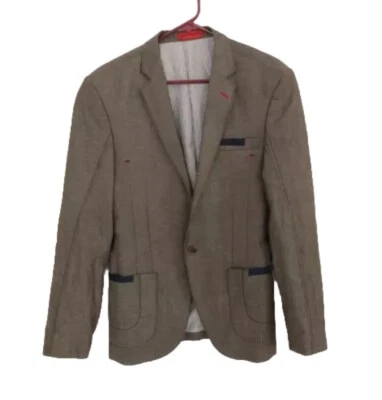 Traje Blazer Chaqueta Young Republic Hombres Talla M 52 Beige Marrón Deporte Formal Fiesta Foto 1 de 4