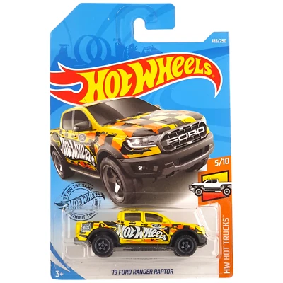 Camión Hot Wheel 19 Ford Ranger Raptor HW amarillo 185/250 2018 nuevo enviado en caja Foto 1 de 4