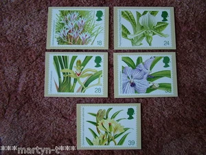 PHQ Stamp card set FDI Back n. 151 Orchidee, 1993. Set 5 carte. Ottime condizioni - Foto 1 di 1