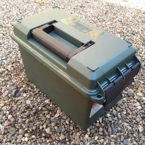 EMPTY AMMO BOX MTM CASE-GARD AC50 Caliber Plastic Field Box Storage Box GREEN - Picture 1 of 4