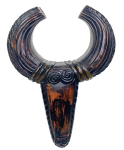 Bull Head Steer Viking Renaissance Celtic Wall Plaque Wood Rustic Primitive Larg - Picture 1 of 10