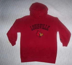 LOUISVILLE CARDINALS boy's ADIDAS red pull over hoodie sz S SMALL (8) - Picture 1 of 4