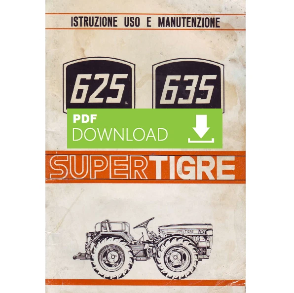 Carraro 625 635 Supertigre Manuale uso manutenzione Libretto istruzioni trattore - Imagen 1 de 1