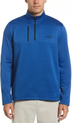 Sudadera Callaway Para Hombres XLarge Azul 1/4 Cremallera Manga Larga Golf Pullover NUEVA Foto 1 de 4
