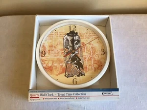 Nuevo Hecho a Mano Halloween Esqueleto Cigarro Fumar Plástico Estuche Blanco Reloj de Pared - Imagen 1 de 2