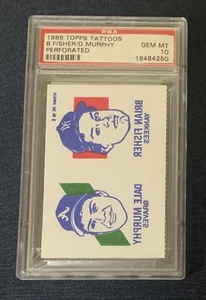 1986 Topps Tattoos Perforated B Fisher Dale Murphy PSA 10 Gem Mint Pop 6 - Picture 1 of 2