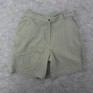 Woolrich Shorts Women's 10 Green Flat Front Chino Shorts - Picture 1 of 8