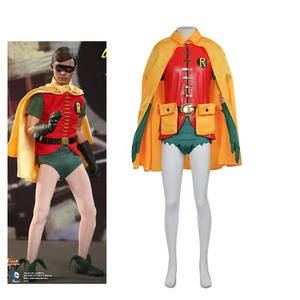 Cosplay Teen Titans Robin Umhang Top Shorts Kostüme Halloween Superheld Anzüge - Bild 1 von 12