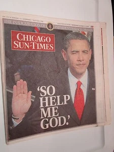 PRESIDENT OBAMA inauguration edition 2009 January 21 Chicago Sun-Times - Imagen 1 de 4