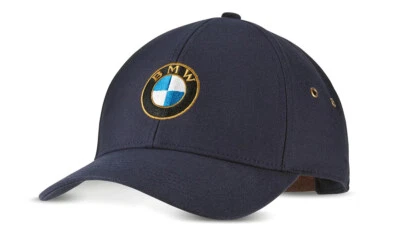Gorra de béisbol clásica BMW logotipo dorado correa de cuero ajustable 80162463137 Foto 1 de 4