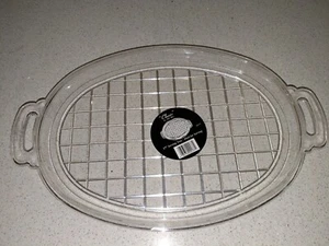 NEW-Classic by Del Ray 17" Long x 11" Wide Plastic Serving Trays with Handles - Picture 1 of 4