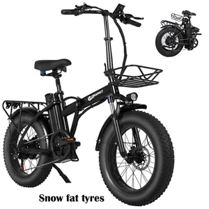 EBKAROCY  Adult Folding Electric Bike Ebike 14/20\" Fat Tire 48v Battery 750W - Picture 1 of 24