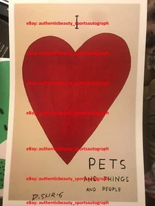 DAVID SHRIGLEY I LOVE PETS AND THINGS AND PEOPLE SIGNED SKETCH 12x18 REPRINT RP - Picture 1 of 1