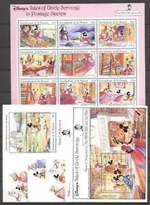 Walt Disney, Princess on the Pea, Scrooge - St. Vincent - 1KB, 2 Bl. **MNH - Picture 1 of 1
