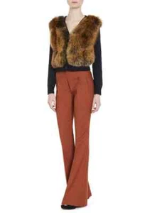Prada Real Fox Fur Wool Knit Jacket Cardigan Blue - Picture 1 of 3