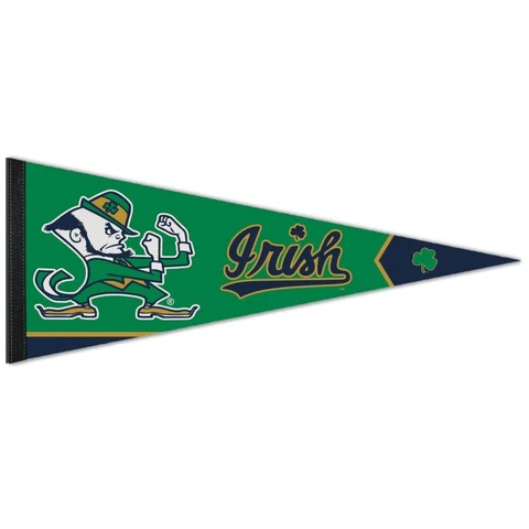 NOTRE DAME FIGHTING IRISH NCAA 12"x30" ROLL UP PREMIUM FAN CAVE FELT PENNANT Cover