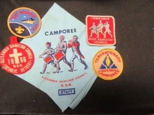Alexander Hamilton Council Camporee Staff Neckerchief & Other Patches GA10 - Picture 1 of 1