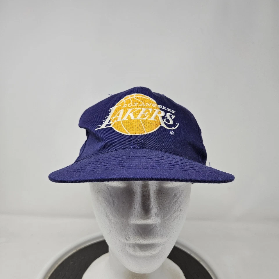 Gorra gorra vintage de Los Angeles Lakers con espalda a presión para hombre púrpura NBA baloncesto años 90 Foto 1 de 4