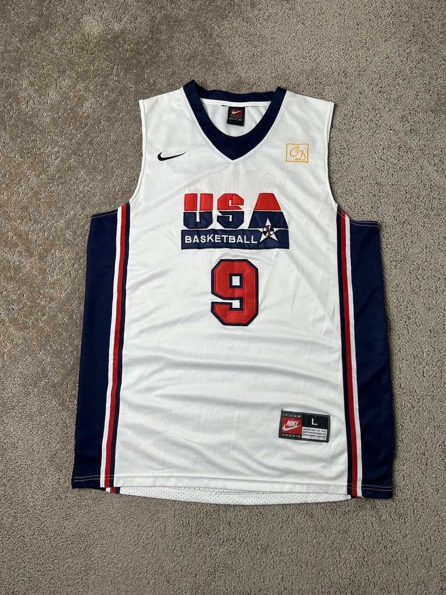 Mens Jersey 90 Nike #9 Michael Jordan USA Basketball Olympic Size