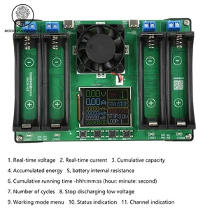 4CH 18650 Battery Capacity Resistance Tester Auto Charging Discharge Module USA - Picture 1 of 17