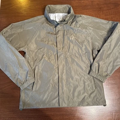 Vintage Ducks Unlimited Mens M Spell Out Waterproof Hooded Rain Jacket Green - Image 1 of 4