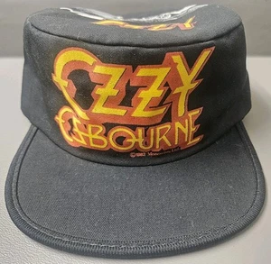 Vintage Ozzy Osbourne 1982 Diario di un pazzo cappello pittore berretto pipistrello Monowise Rock - Foto 1 di 22