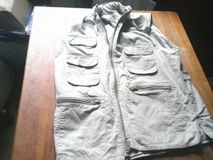 Banana Republic Mens Vest Brown Size Large Cotton Fish Safari Camera Hunting new - Picture 1 of 11