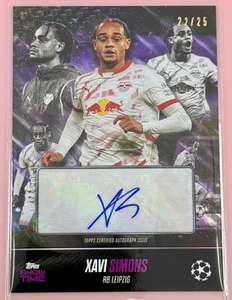 Topps Showtime UCC 2024/25 Auto Xavi Simons RB Leipzig Purple 22/25 Show Up - Bild 1 von 4
