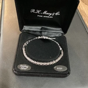 Macy's Diamond Tennis Bracelet (1/4 Ct. T.w.) in Sterling Silver - Sterling Silv - Picture 1 of 5