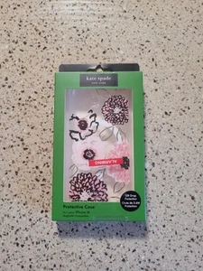 Custodia protettiva Kate Spade iPhone 16 rosa floreale bianca nera trasparente MagSafe - Foto 1 di 4