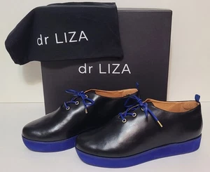 Zapatilla deportiva DR LIZA con cordones negra azul hecha en Brasil para mujer talla 9M (nueva en caja) - Imagen 1 de 16