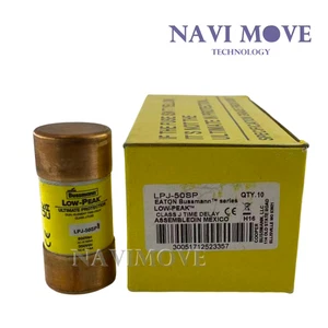 10 Stück/Box Neu Bussmann LPJ-50SP LPJ50SP 50A 600Vac LOW-PEAK Zeitverzögerung Sicherung USA - Bild 1 von 3