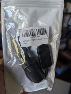 USB A male to 12V Car Lighter Socket female converter - Image 1 of 2