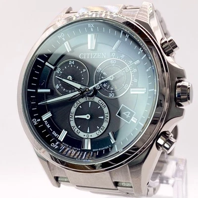 Женские часы с хронографом Citizen Eco Drive Atessa Solar титановый черный циферблат - Изображение 1 из 4