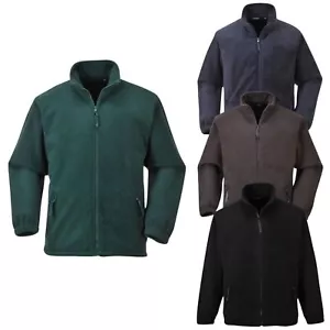 Portwest Herren Heavy Fleece Mantel Full Zip Jacke Atmungsaktiv Freizeit Winter Warm - Bild 1 von 10
