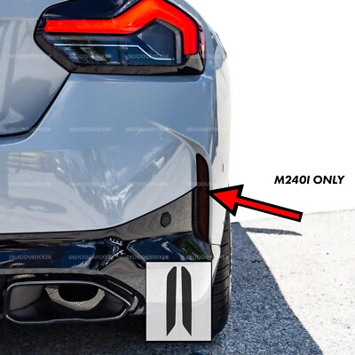 For 2023-2025 BMW M240i G42 Rear Reflectors SMOKE Decal Ppf Dark Tint Vinyl Foto 1 de 4