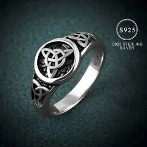 Mittelalter Ring Damen ( Larb,Wickinger,Ritter,Biker) Gr.10 !!!!! 925 Silber - Bild 1 von 3