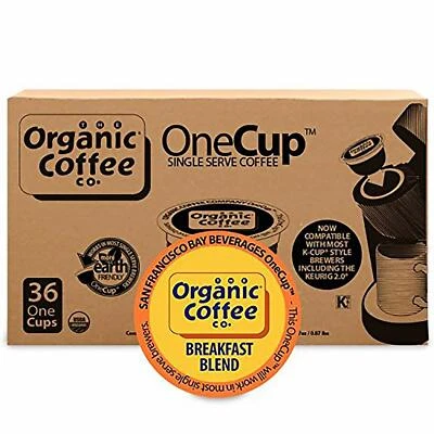 The Organic Coffee Co OneCup Breakfast Blend Coffee 36 to 180 K cups Pick Size  - Image 1 of 3