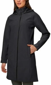 NWT Mondetta Women's Long Soft-Shell Hooded Jacket Black Size S $120 7D001 - Picture 1 of 5