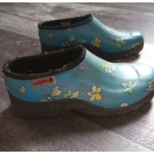 Zoccoli da giardino impermeabili Ladybug donna taglia 6 blu farfalla - Foto 1 di 10