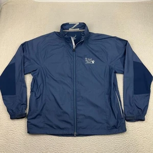 Zero Restriction Full-Zip Windbreaker Jacket Mens Large Blue Shell Houston Open - Picture 1 of 19