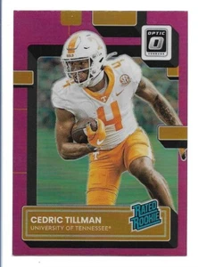 Cedric Tillman 2023 Donruss Optic Draft Picks Clasificado Novato Rosa Prizm #21 RC - Imagen 1 de 2