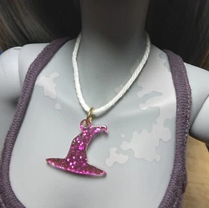 1/3 Scale Smart Doll Sized Purple Witch Hat  Pendant Necklace - Picture 1 of 2