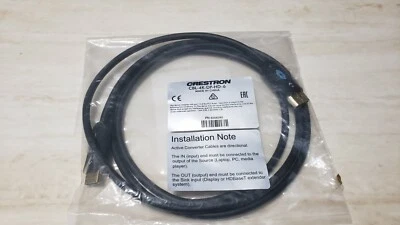  Crestron CBL-4K-DP-HD-6 Active Converter Cable 6ft DisplayPort to HDMI 6508282 - Image 1 of 4