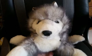 Folkmanis Timber Wolf Marioneta de Mano 18" Peluche Peluche Gris Blanco - Imagen 1 de 5